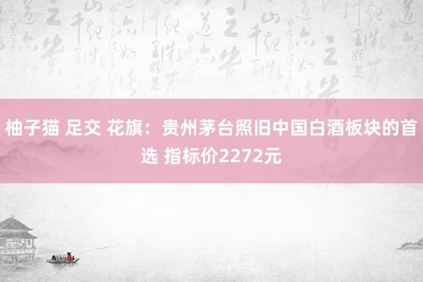 柚子猫 足交 花旗：贵州茅台照旧中国白酒板块的首选 指标价2272元