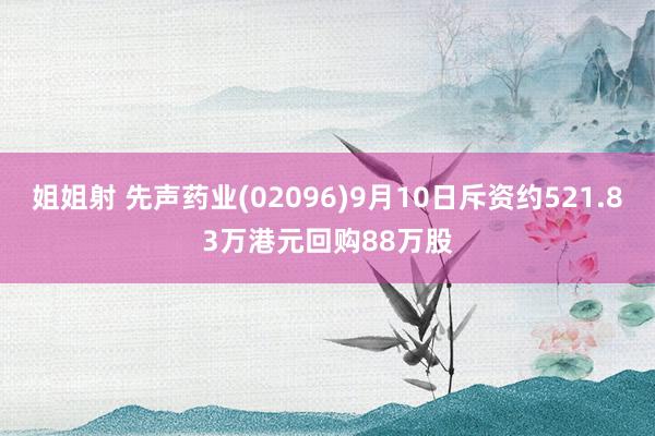 姐姐射 先声药业(02096)9月10日斥资约521.83万港元回购88万股