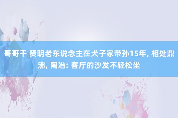 哥哥干 贤明老东说念主在犬子家带孙15年， 相处鼎沸， 陶冶: 客厅的沙发不轻松坐