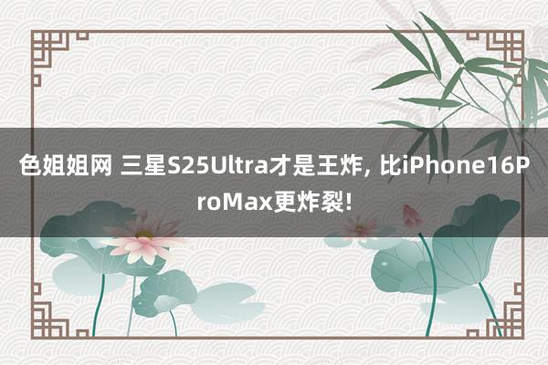 色姐姐网 三星S25Ultra才是王炸， 比iPhone16ProMax更炸裂!