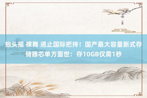 抱头摇 裸舞 遏止国际把持！国产最大容量新式存储器芯单方面世：存10GB仅需1秒