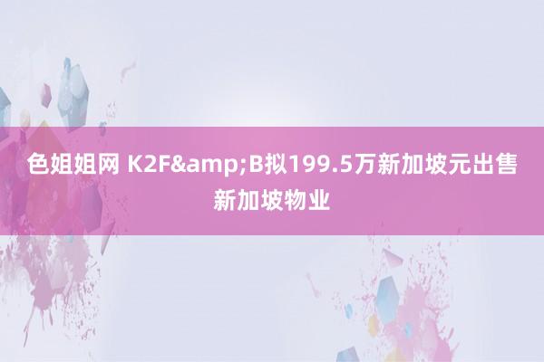 色姐姐网 K2F&B拟199.5万新加坡元出售新加坡物业