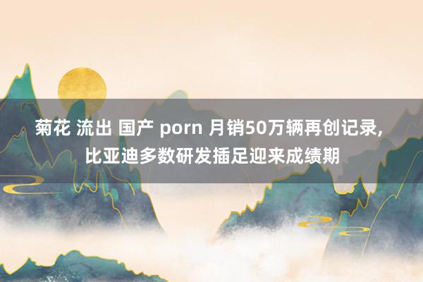 菊花 流出 国产 porn 月销50万辆再创记录， 比亚迪多数研发插足迎来成绩期