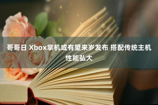 哥哥日 Xbox掌机或有望来岁发布 搭配传统主机性能弘大