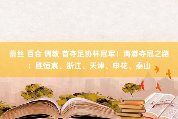 蕾丝 百合 调教 首夺足协杯冠军！海港夺冠之路：胜恒宸、浙江、天津、申花、泰山