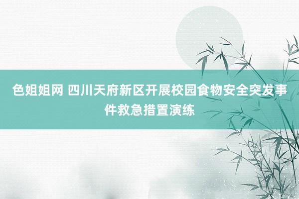 色姐姐网 四川天府新区开展校园食物安全突发事件救急措置演练