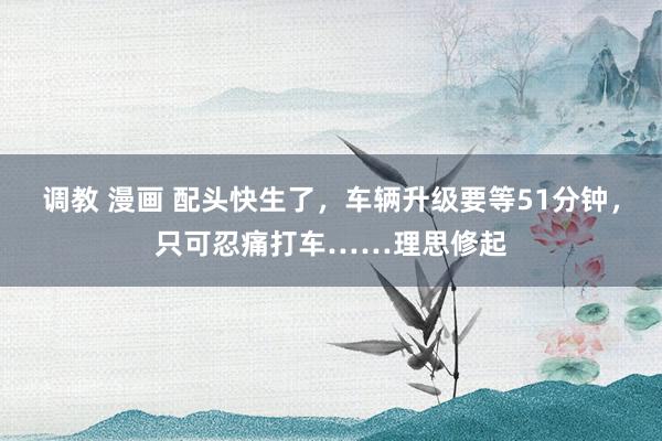 调教 漫画 配头快生了，车辆升级要等51分钟，只可忍痛打车……理思修起