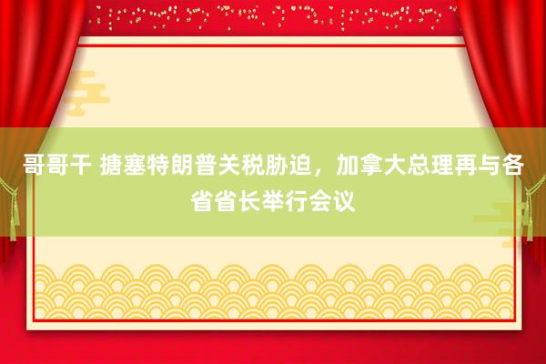 哥哥干 搪塞特朗普关税胁迫，加拿大总理再与各省省长举行会议