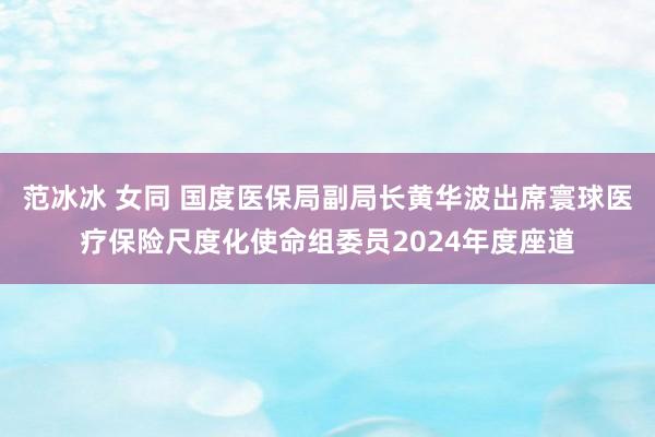 范冰冰 女同 国度医保局副局长黄华波出席寰球医疗保险尺度化使命组委员2024年度座道