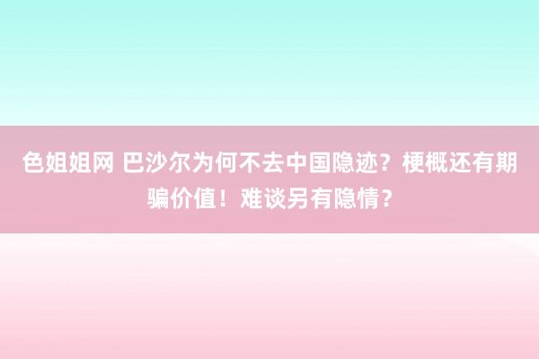 色姐姐网 巴沙尔为何不去中国隐迹？梗概还有期骗价值！难谈另有隐情？