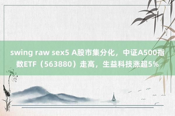 swing raw sex5 A股市集分化，中证A500指数ETF（563880）走高，生益科技涨超5%