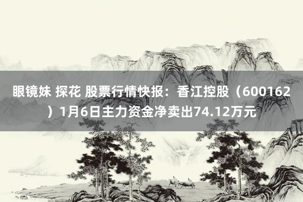 眼镜妹 探花 股票行情快报：香江控股（600162）1月6日主力资金净卖出74.12万元