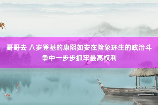 哥哥去 八岁登基的康熙如安在险象环生的政治斗争中一步步抓牢最高权利