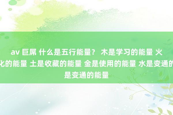 av 巨屌 什么是五行能量？ 木是学习的能量 火是消化的能量 土是收藏的能量 金是使用的能量 水是变通的能量